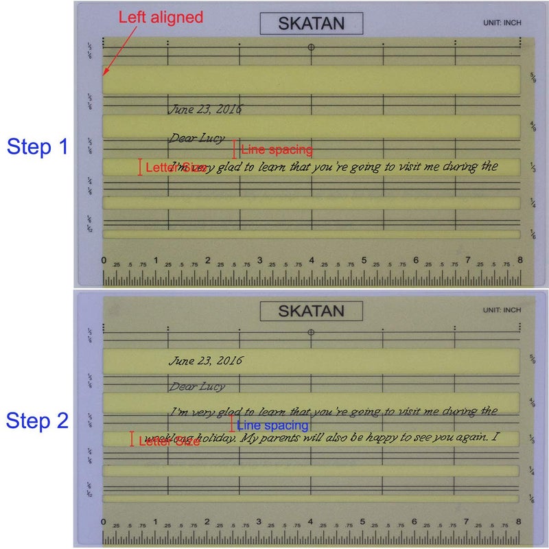 SKATAN Letter Writing and Envelope Addressing Guide, fits a Wide Range of Letter Paper and Envelopes - Image 3